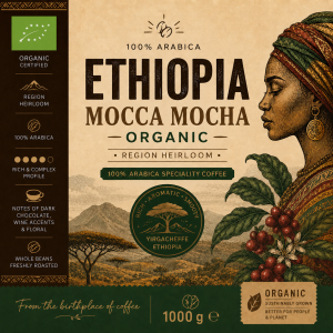 KAWA ETIOPIA MOCCA MOCHA  ORGANIC 1000 g